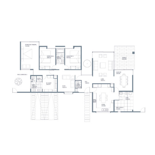 Planta Casa Neo Chilena 160 / Alkura - Socovesa