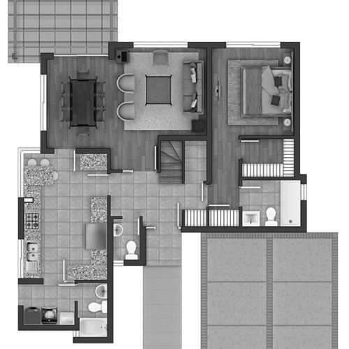 Primer piso Casa 123 / Estancia Las Rastras - Socovesa