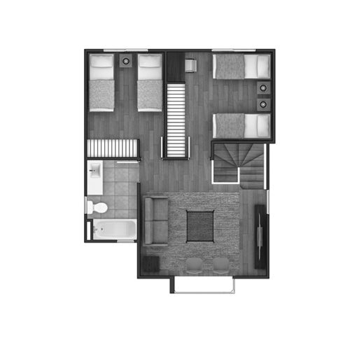 Segundo piso Casa 123 / Estancia Las Rastras - Socovesa