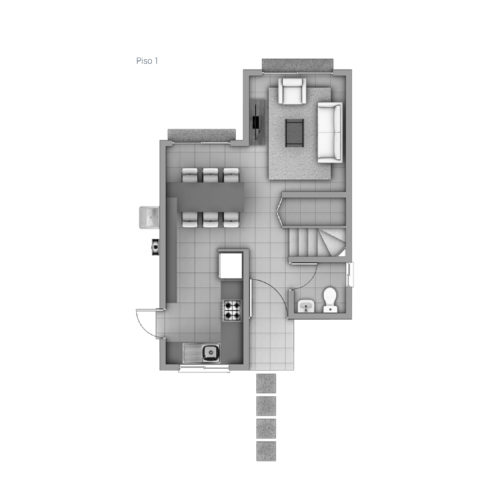 Primer piso Casa 65 / Los Coihues - Socovesa