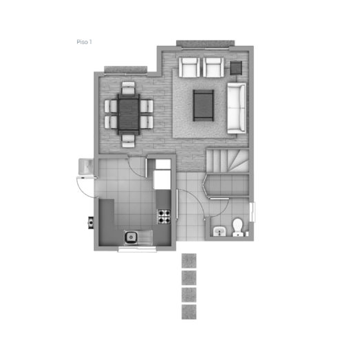 Primer piso Casa 74 / Los Coihues - Socovesa