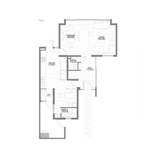 Primer piso Casa 139 / Punta Nogales - Socovesa
