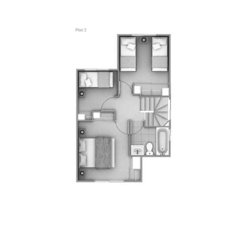 Segundo piso Casa 65 / Los Coihues - Socovesa