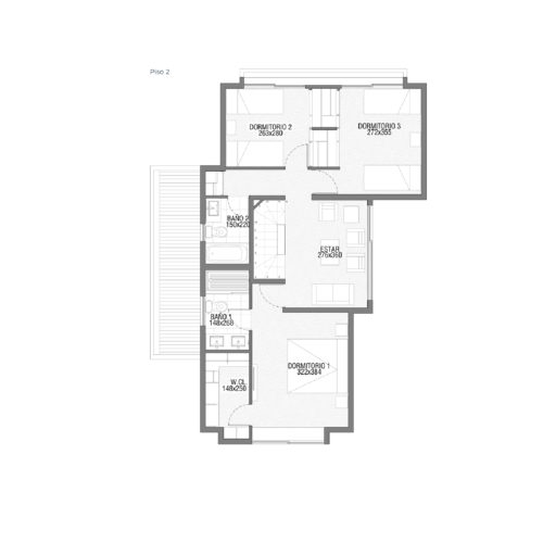 Segundo piso Casa 139 / Punta Nogales - Socovesa