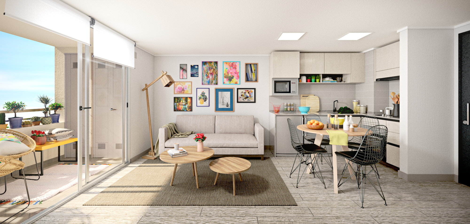 Inmobiliaria SOCOVESA | 1D + 1B Cocina Integrada - Inmobiliaria SOCOVESA