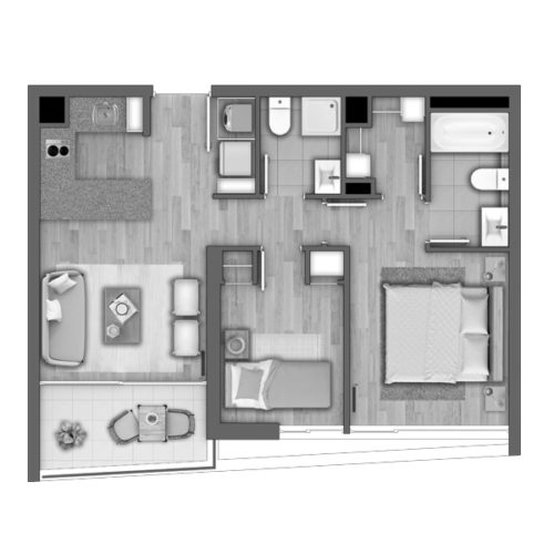 Depto D / Edificio Novo Urbano - Socovesa
