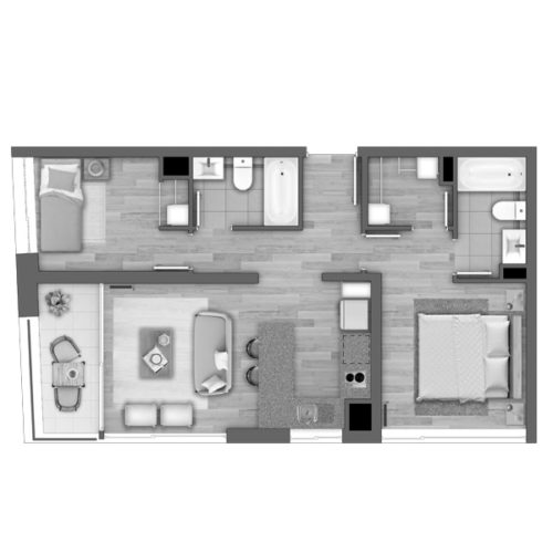 Depto A / Edificio Novo Urbano - Socovesa