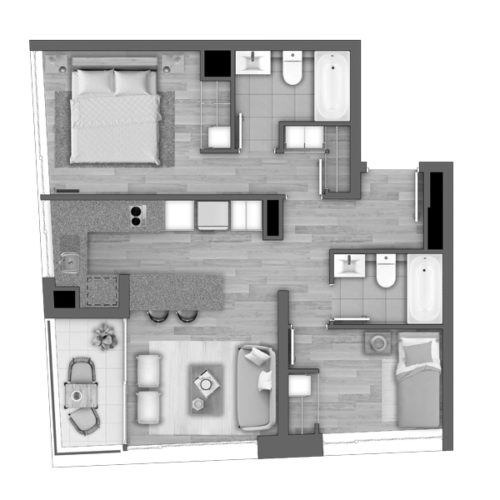 Depto B / Edificio Novo Urbano - Socovesa