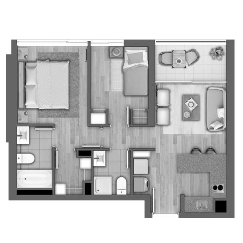 Depto H / Edificio Novo Urbano - Socovesa