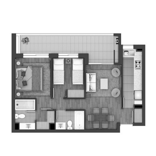 Departamento C / Parque Olimpia - Socovesa